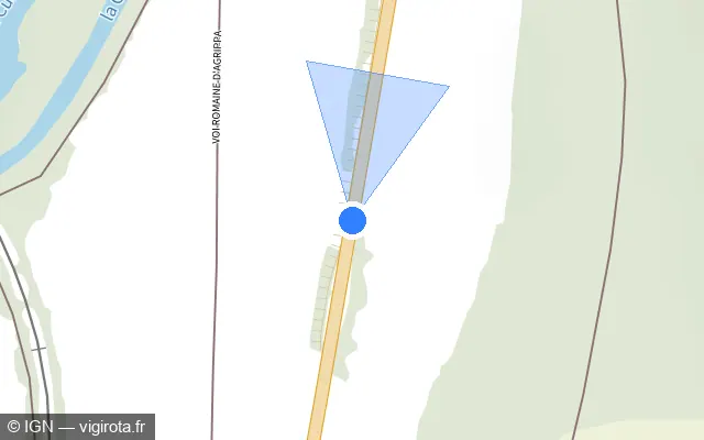Vue plan de l'emplacement du radar tourelle à Saint-Moré sur D 606
