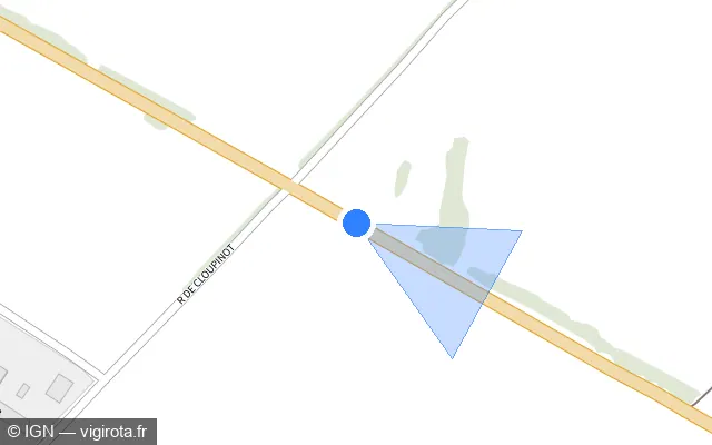 Vue plan de l'emplacement du radar tourelle à Petosse sur D 148