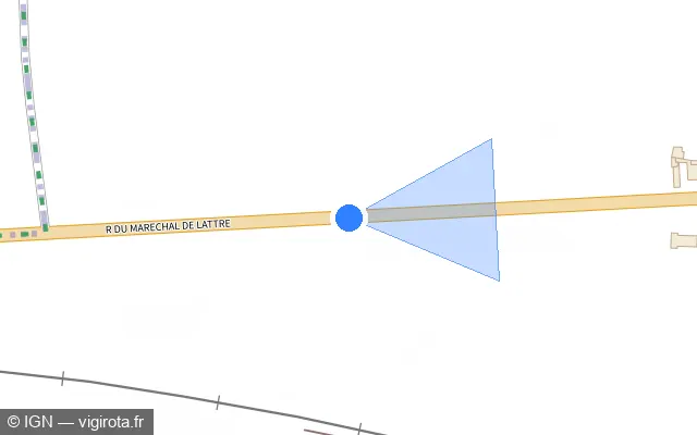 Vue plan de l'emplacement du radar tourelle à Saint-Aubin-la-Plaine sur D 949
