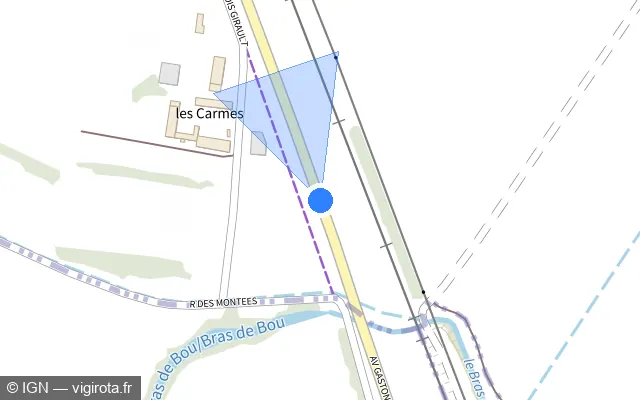 Vue plan de l'emplacement du radar tourelle à Saint-Jean-le-Blanc sur Avenue Gaston Galloux