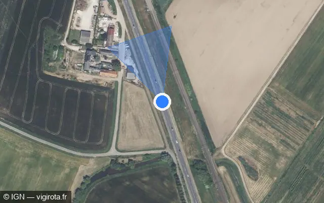 Vue satellite de l'emplacement du radar tourelle à Saint-Jean-le-Blanc sur Avenue Gaston Galloux