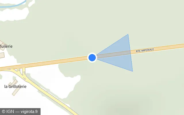 Vue plan de l'emplacement du radar tourelle à Tamnay-en-Bazois sur Route Impériale / D 978