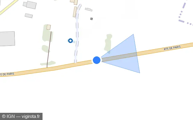 Vue plan de l'emplacement du radar tourelle à La Neuville-Chant-d'Oisel sur Route de Paris / D 6014