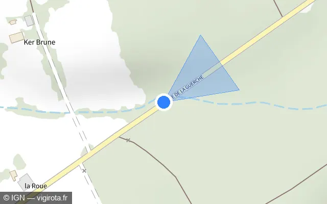 Vue plan de l'emplacement du radar tourelle à Saint-Berthevin sur D 32