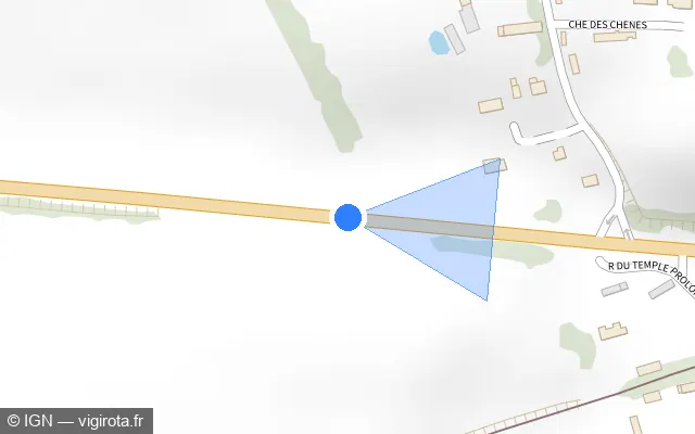 Vue plan de l'emplacement du radar tourelle à Saint-Eustache-la-Forêt sur D 6015