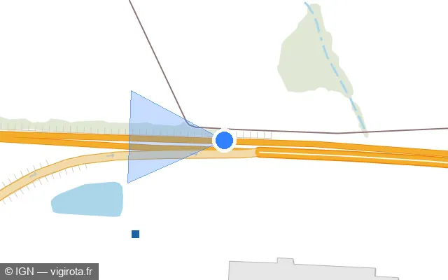 Vue plan de l'emplacement du radar tourelle à Châteauneuf-d'Ille-et-Vilaine sur N 176 / E 401