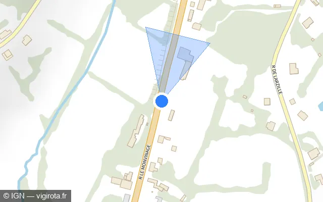 Vue plan de l'emplacement du radar tourelle à Étréaupont sur Rue Le Monvinage / N 2