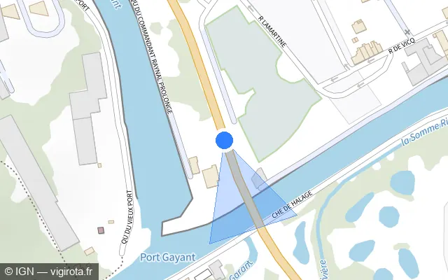 Vue plan de l'emplacement du radar tourelle à Saint-Quentin sur D 1029 / E 44