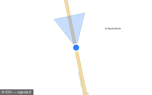 Vue plan de l'emplacement du radar tourelle à Authon-la-Plaine sur D 838