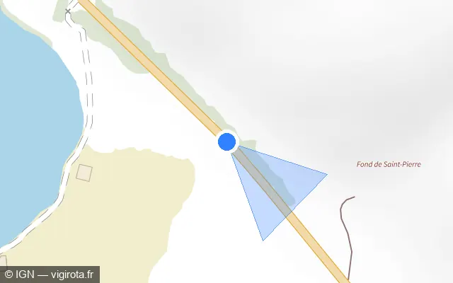 Vue plan de l'emplacement du radar tourelle à Gamaches sur D 1015