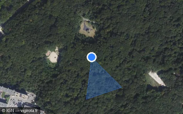 Vue satellite de l'emplacement du radar fixe à Ville-d'Avray sur A 86 / Duplex A86