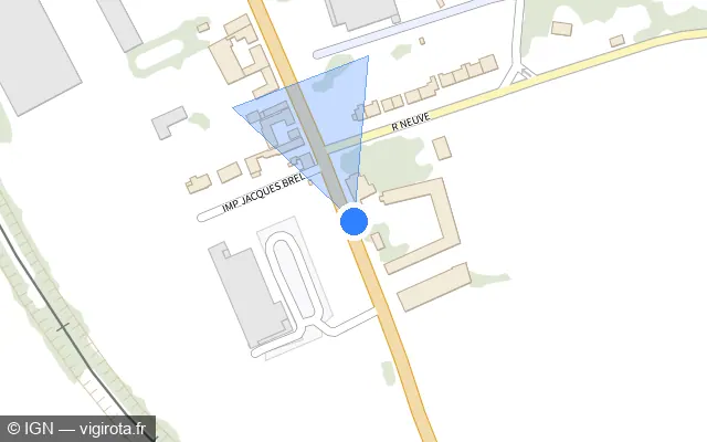 Vue plan de l'emplacement du radar tourelle à Aubencheul-au-Bac sur Rue Nationale / D 643