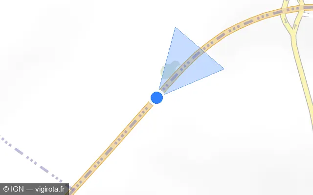 Vue plan de l'emplacement du radar tourelle à Haréville sur D 165