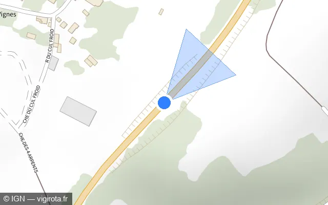 Vue plan de l'emplacement du radar tourelle à Sagy sur D 28