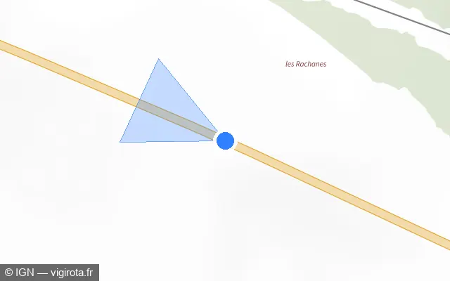 Vue plan de l'emplacement du radar tourelle à La Neuvelle-lès-Scey sur N 19 / E 54