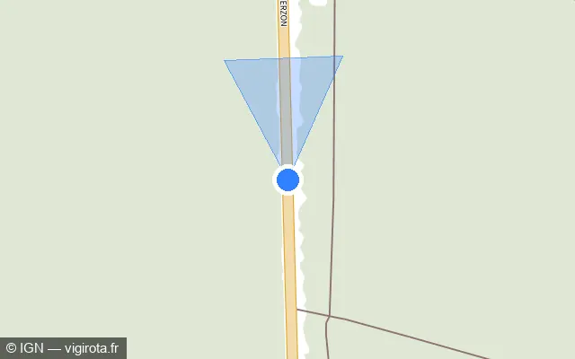 Vue plan de l'emplacement du radar tourelle à Salbris sur Route de Vierzon / D 2020