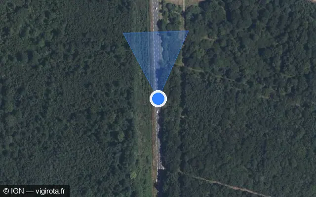 Vue satellite de l'emplacement du radar tourelle à Salbris sur Route de Vierzon / D 2020