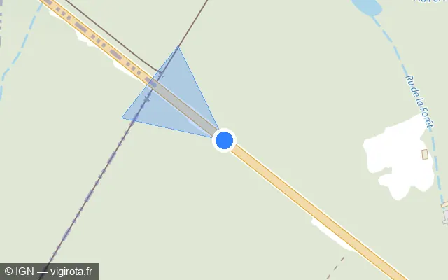 Vue plan de l'emplacement du radar tourelle à Villeneuve-le-Comte sur D 231