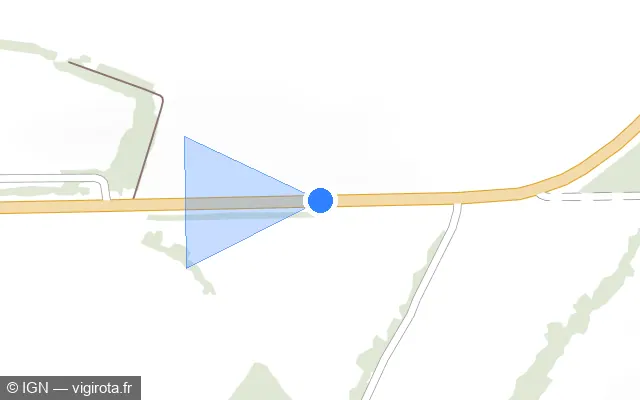 Vue plan de l'emplacement du radar tourelle à Longnes sur D 357