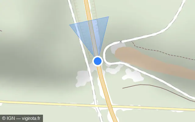 Vue plan de l'emplacement du radar tourelle à Chatonrupt-Sommermont sur D 520