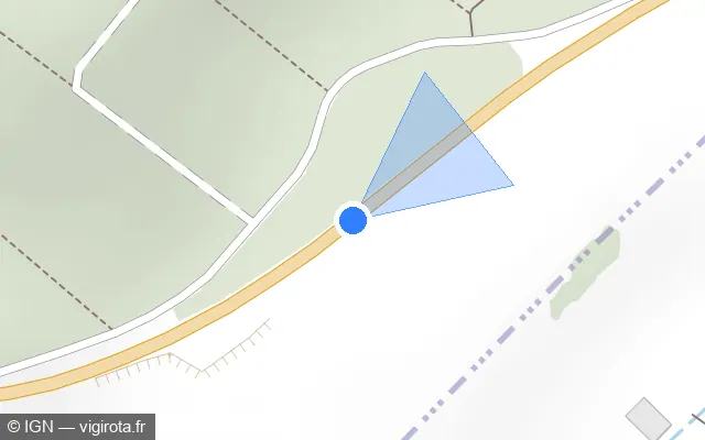 Vue plan de l'emplacement du radar tourelle à Pomoy sur Route Nationale / N 19 / E 54