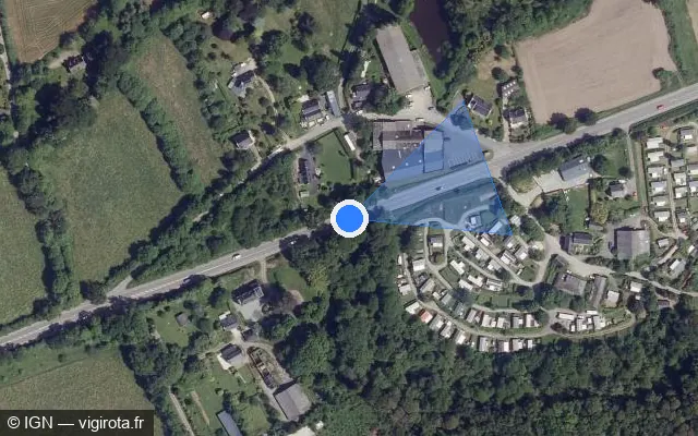 Vue satellite de l'emplacement du radar tourelle à La Forêt-Fouesnant sur Route de la Forêt-Fouesnant / D 44