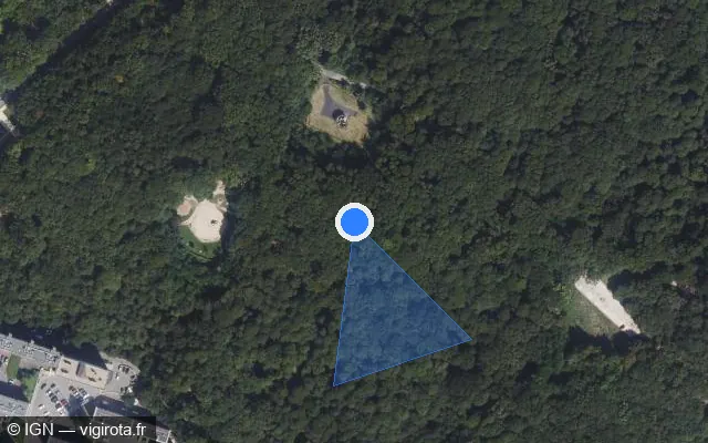 Vue satellite de l'emplacement du radar fixe à Ville-d'Avray sur A 86 / Duplex A86