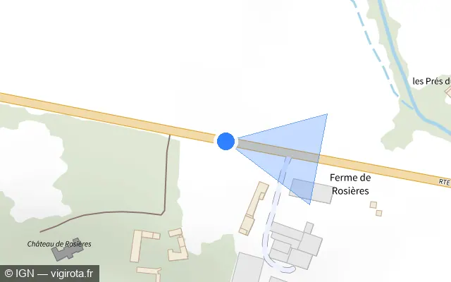 Vue plan de l'emplacement du radar tourelle à Sougy-sur-Loire sur Route de Genève / D 981