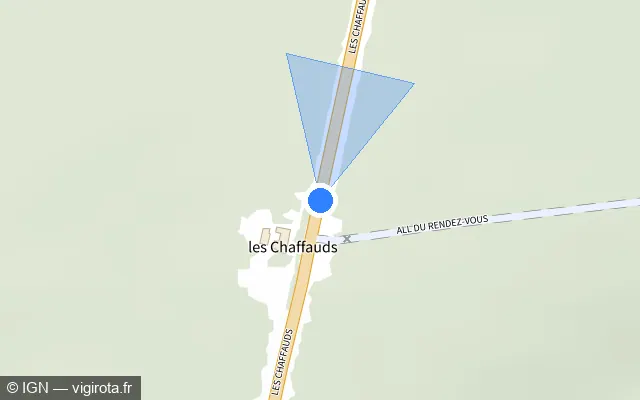 Vue plan de l'emplacement du radar tourelle à Allogny sur Route de Bourges / D 944