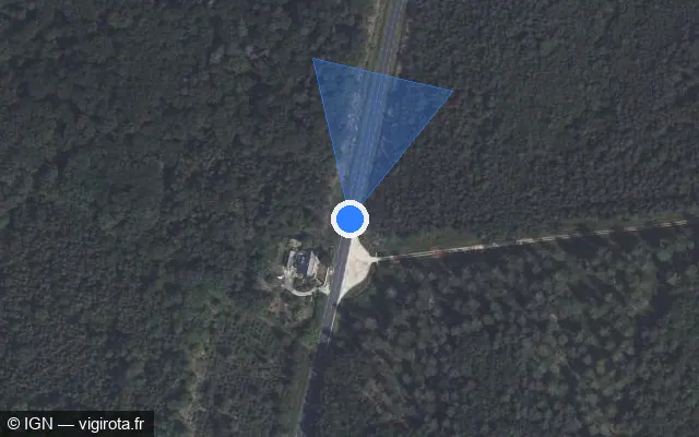 Vue satellite de l'emplacement du radar tourelle à Allogny sur Route de Bourges / D 944