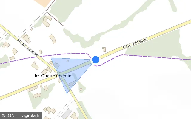 Vue plan de l'emplacement du radar tourelle à Aizenay sur D 6