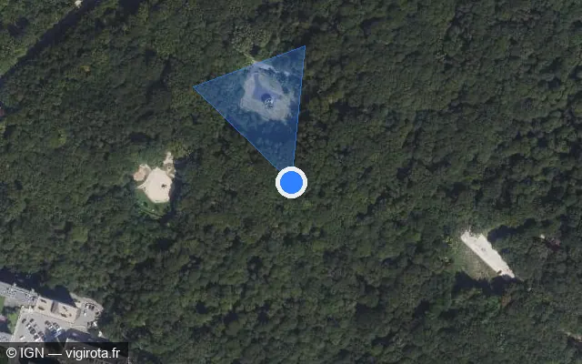 Vue satellite de l'emplacement du radar fixe à Ville-d'Avray sur A 86 / Duplex A86