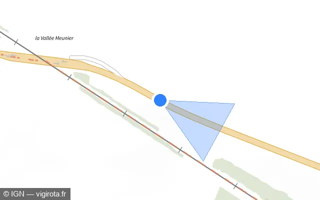 Vue plan de l'emplacement du radar tourelle à Bengy-sur-Craon sur D 976