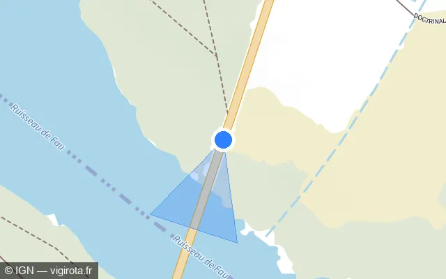 Vue plan de l'emplacement du radar tourelle à Renwez sur D 988