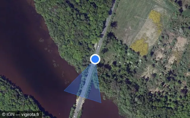 Vue satellite de l'emplacement du radar tourelle à Renwez sur D 988