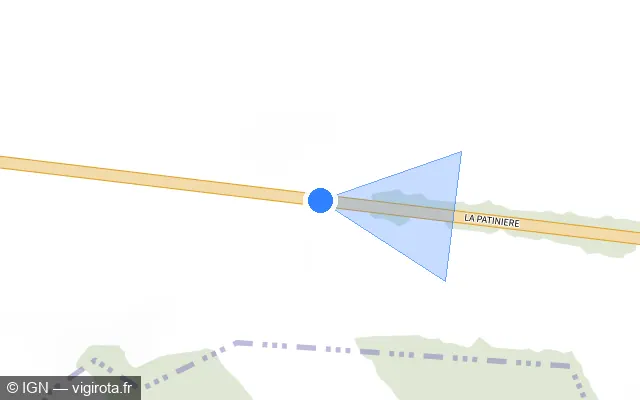 Vue plan de l'emplacement du radar tourelle à Mandres sur D 926