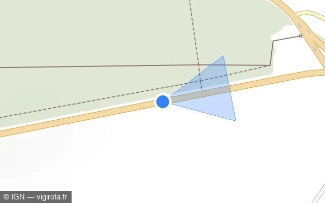 Vue plan de l'emplacement du radar tourelle à Neuvy sur N 4
