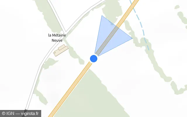Vue plan de l'emplacement du radar tourelle à Saint-Léry sur D 766