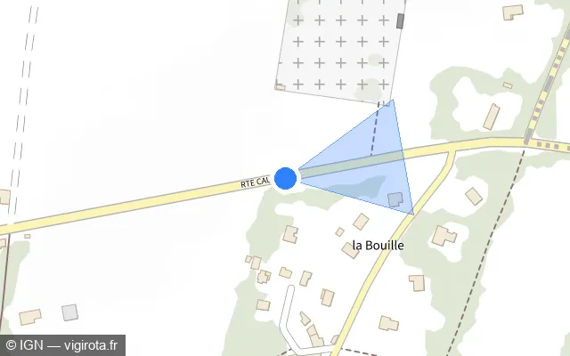 Vue plan de l'emplacement du radar tourelle à Saint-Manvieu-Norrey sur Rue de la Guinguette / D 9