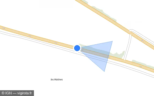Vue plan de l'emplacement du radar tourelle à Bouchoir sur D 934