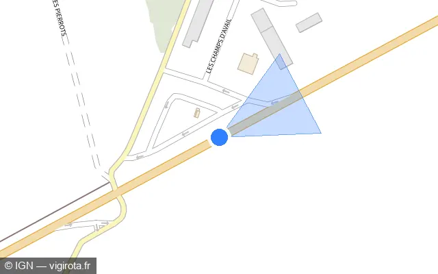 Vue plan de l'emplacement du radar tourelle à Saint-Georges-sur-Arnon sur N 151