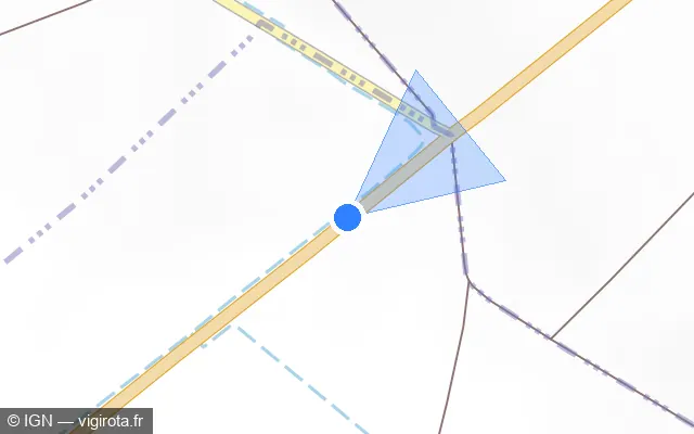 Vue plan de l'emplacement du radar tourelle à Bué sur Route de Bourges / D 955