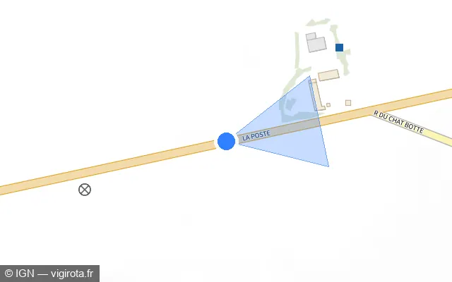 Vue plan de l'emplacement du radar tourelle à Brécy sur N 151