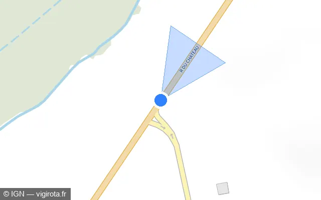 Vue plan de l'emplacement du radar tourelle à Vendeuvre sur D 511