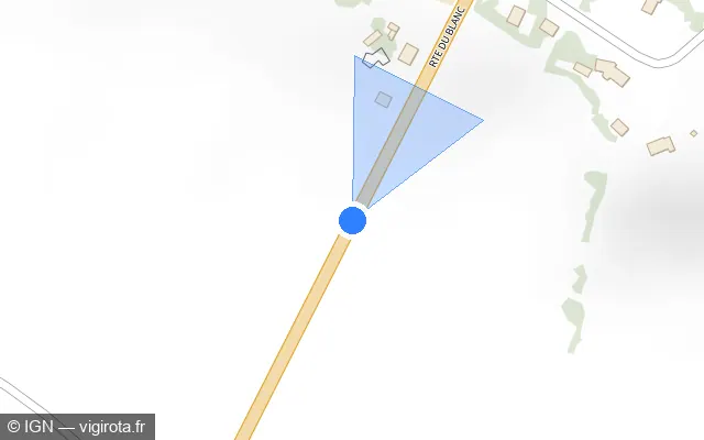 Vue plan de l'emplacement du radar tourelle à Châtillon-sur-Indre sur Route du Blanc / D 975