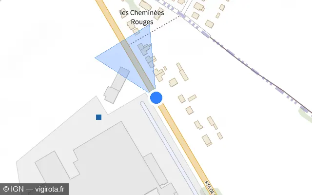 Vue plan de l'emplacement du radar tourelle à Lagny-le-Sec sur Route de Meaux / N 330