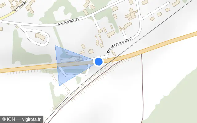 Vue plan de l'emplacement du radar tourelle à Tartigny sur D 930