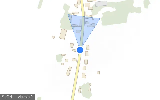 Vue plan de l'emplacement du radar tourelle à Auteuil sur Rue de Beauvais / D 927