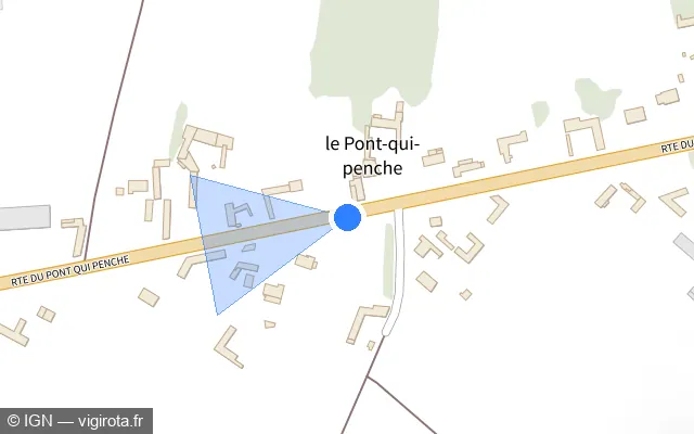 Vue plan de l'emplacement du radar tourelle à Ons-en-Bray sur Route du Pont qui Penche / N 31 / E 46