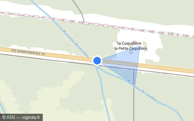 Vue plan de l'emplacement du radar tourelle à Saint-Mars-la-Brière sur D 357